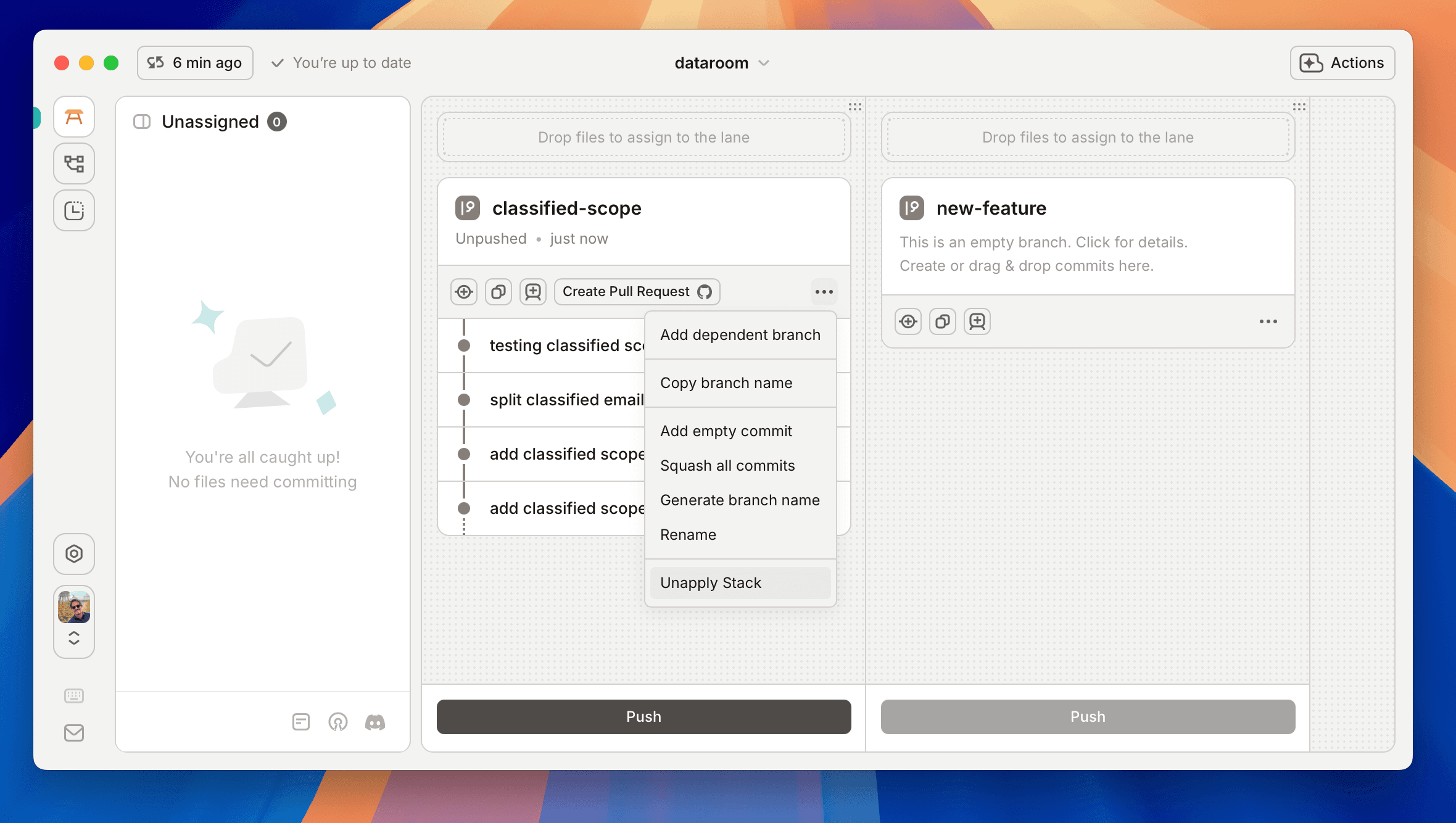 Virtual Branch Apply / Unapply